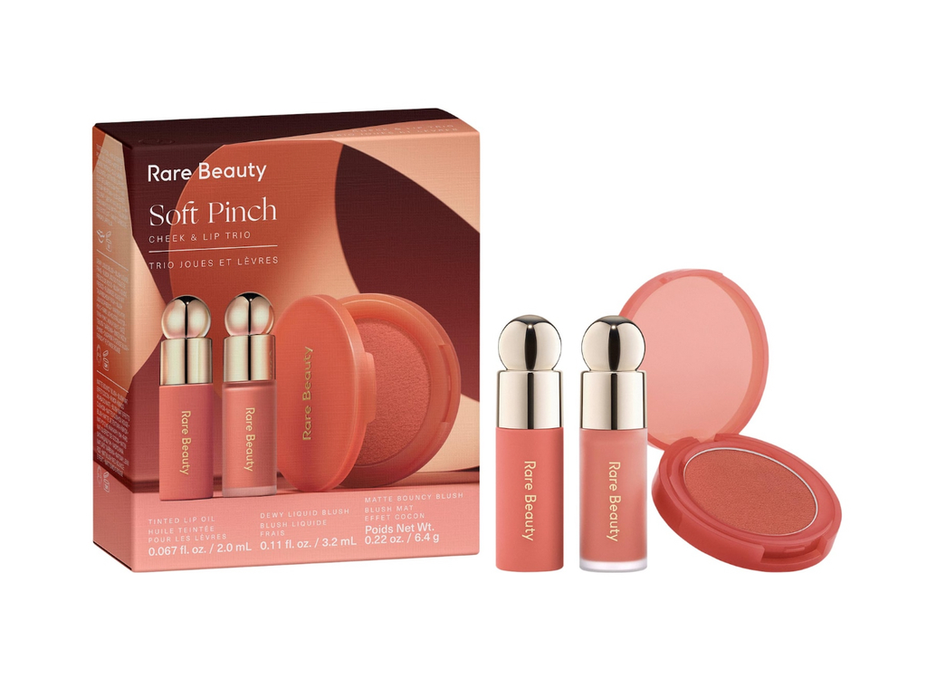 RARE BEAUTY Soft Pinch Cheek & Lip Trio Makeup Gift Set