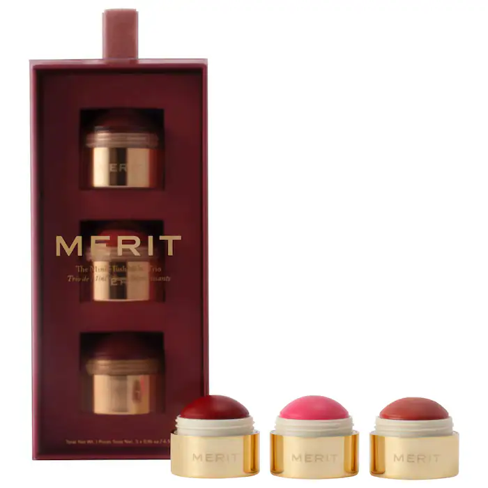 MERIT The Mini Flush Blush Balm Trio
