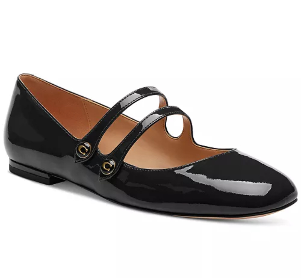 COACH Winley Double Buckle Ballet Flats