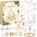 Jewelry Advent Calendar 2025 for Women, Christmas Countdown 