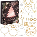 Jewelry Advent Calendar 2025, Holiday Surprises Gifts, Fashion Bracelet Necklace Earrings Jewelry Set