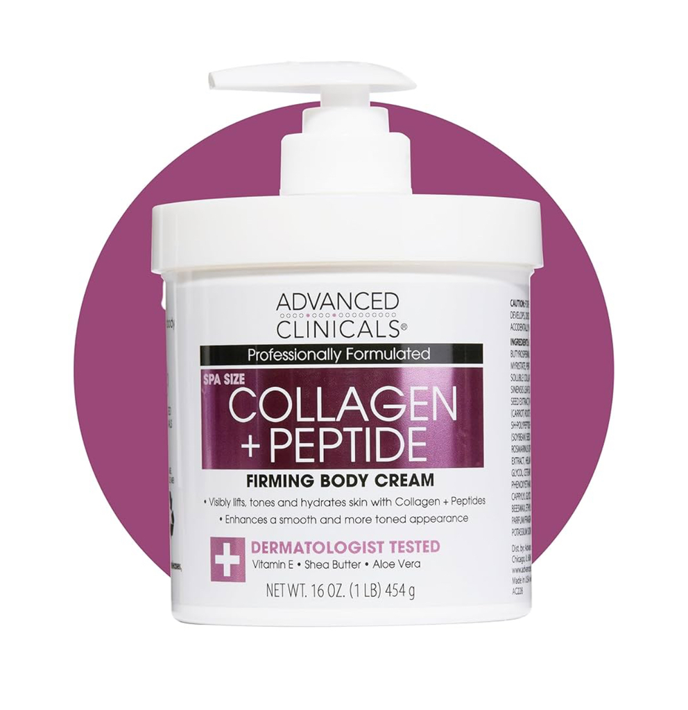Advanced Clinicals Collagen Peptides Body Lotion & Face Moisturizer