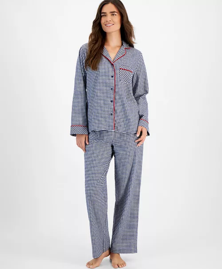Charter Club Women's 2-Pc. Cotton Flannel Packaged Pajamas Set