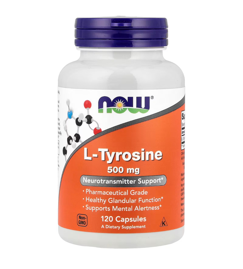 NOW Foods L-Tyrosine 500 mg 120 Capsules