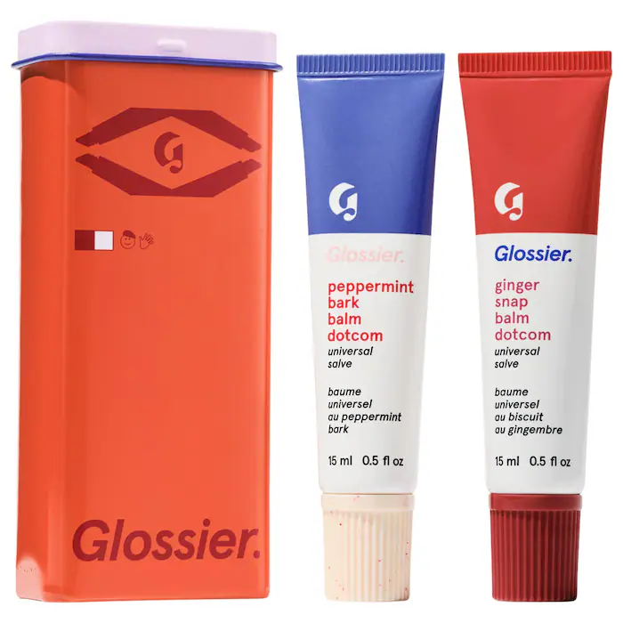 Glossier  Sugar + Spice Balm Dotcom Lip Balm Duo Makeup Gift Set