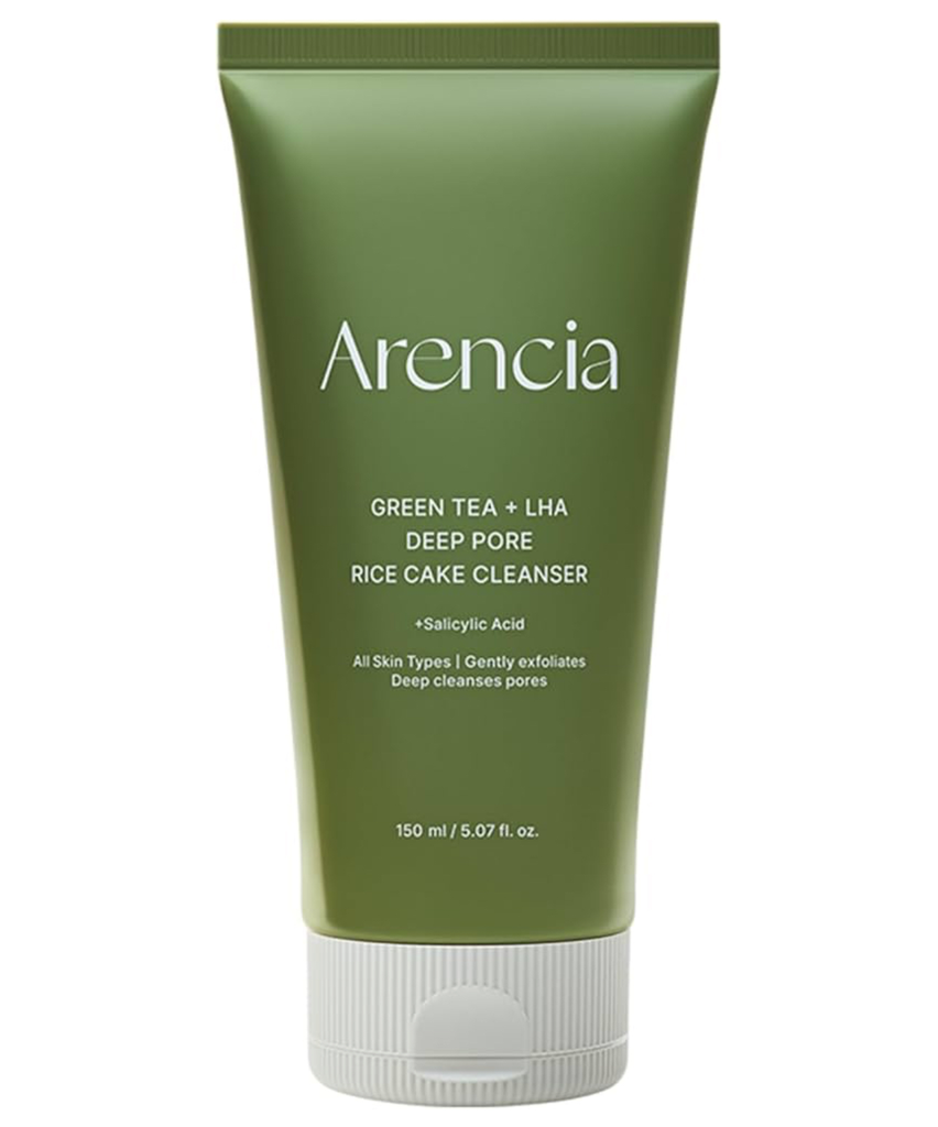 ARENCIA Salicylic Acid, Green Tea + LHA Deep Pore Rice Cake Cleanser