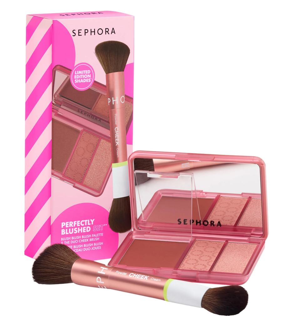 SEPHORA COLLECTION  Perfectly Blushed Makeup Blush and Brush Set