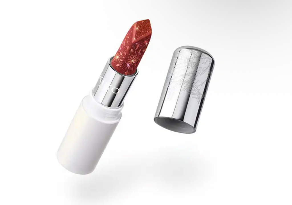 Kiko Snow-Kissed Holiday Sparkly Peaks Lipstick