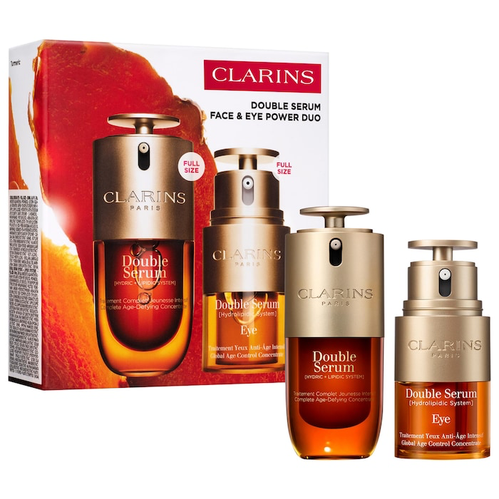 Clarins  Double Serum Face & Eyes Anti-Aging Skincare Set