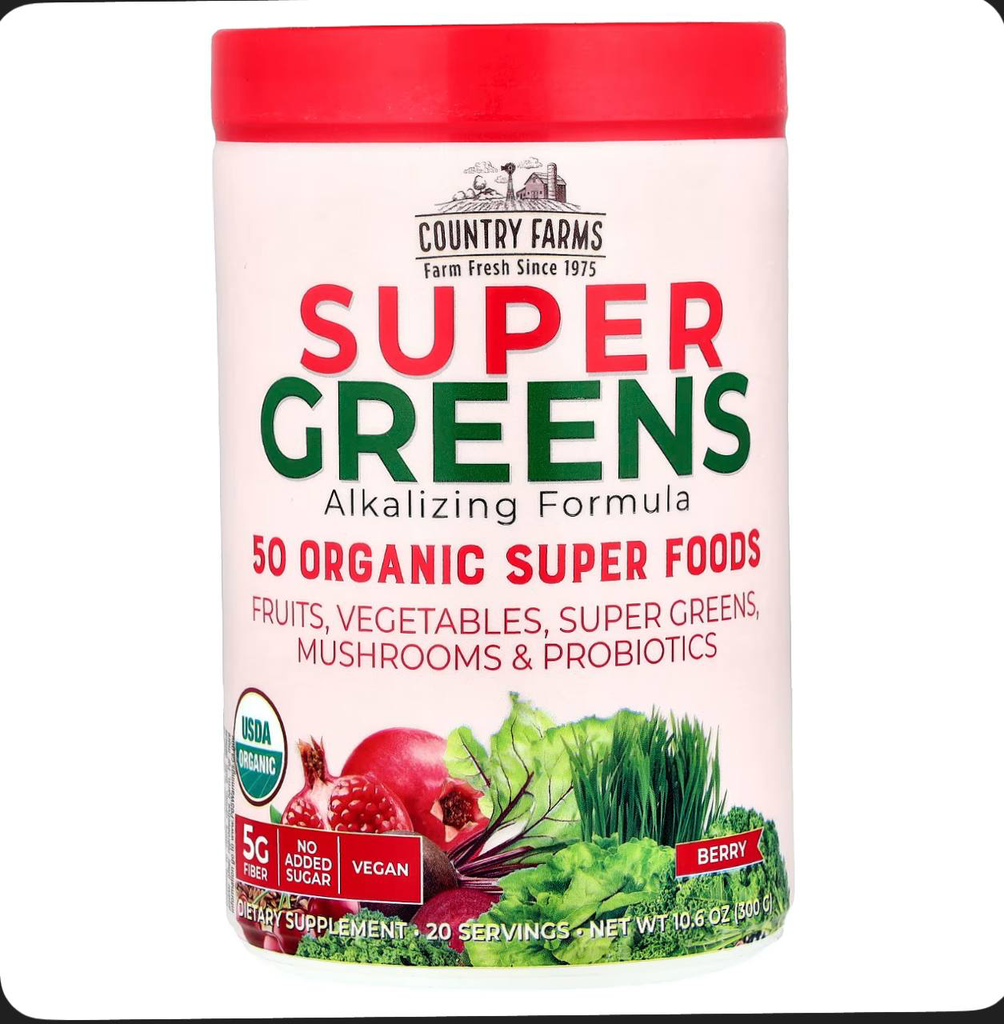 Country Farms Super Greens, Alkalizing Formula