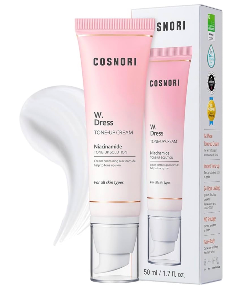 COSNORI W. Dress Tone-up Cream -Quick Skin Tone Balancer – Evens Out Complexion