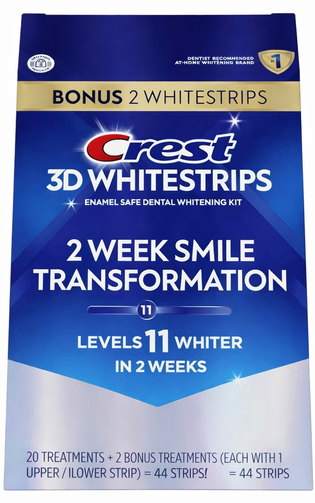 Crest 3D Whitestrips Glamorous White, 3D White, Teeth Whitening Strip Kit