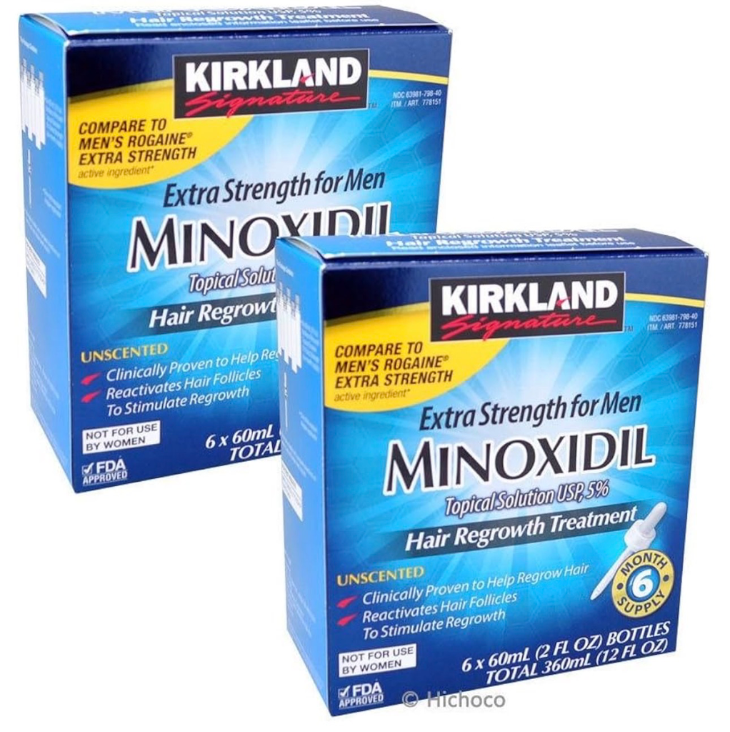Kirkland Minoxidil 5% Extra Strength Men Hair Regrowth (12 Month Supply)