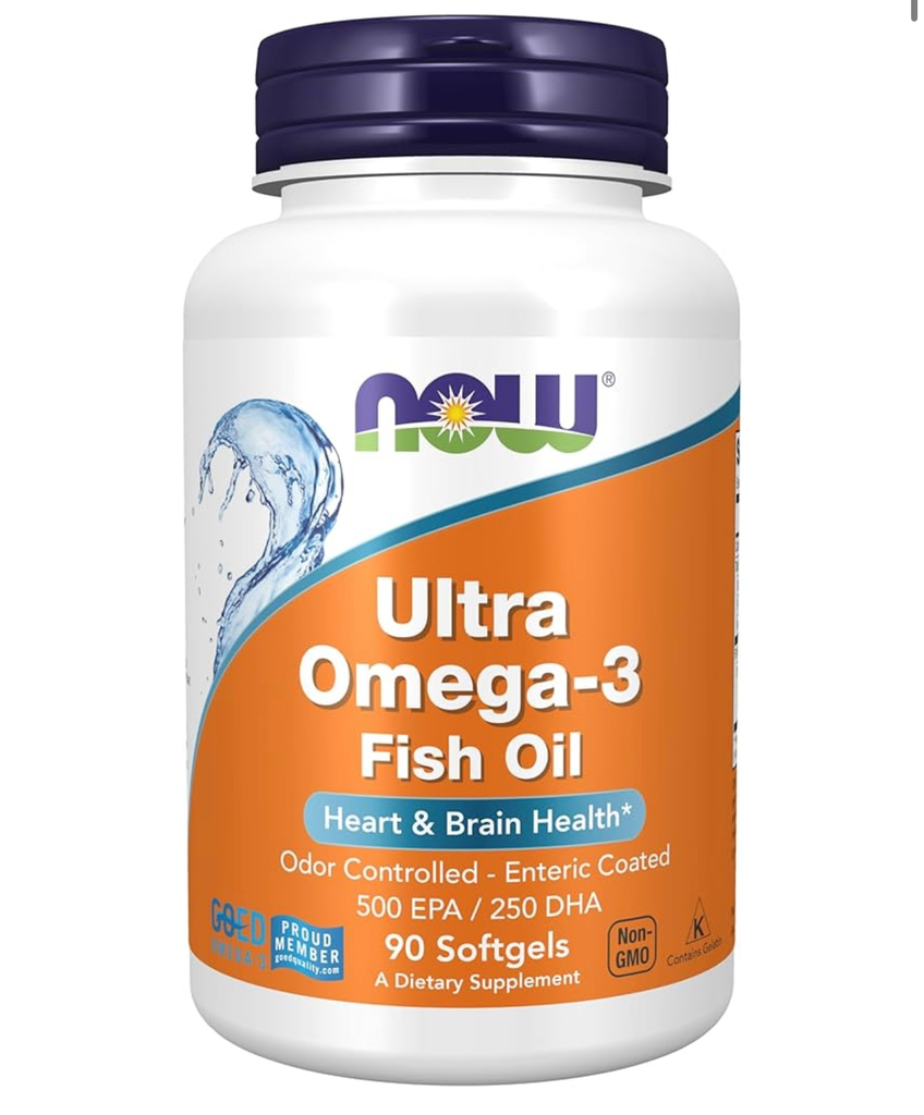 Now Foods Ultra Omega-3 Fish Oil Molecularly Distilled and Enteric Coated