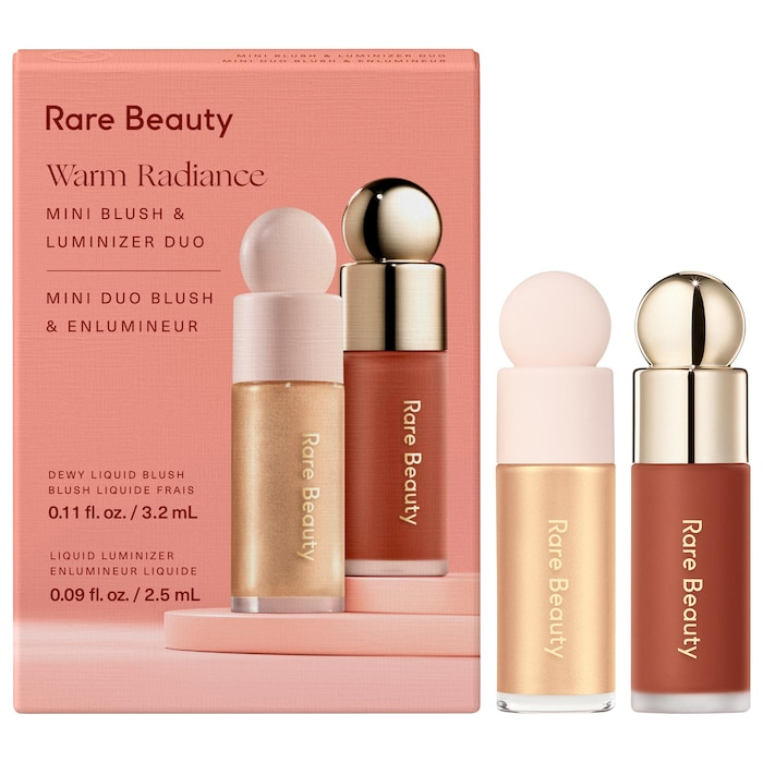 Rare Beauty  Mini Warm Radiance Blush & Luminizer Duo​ Makeup Gift Set