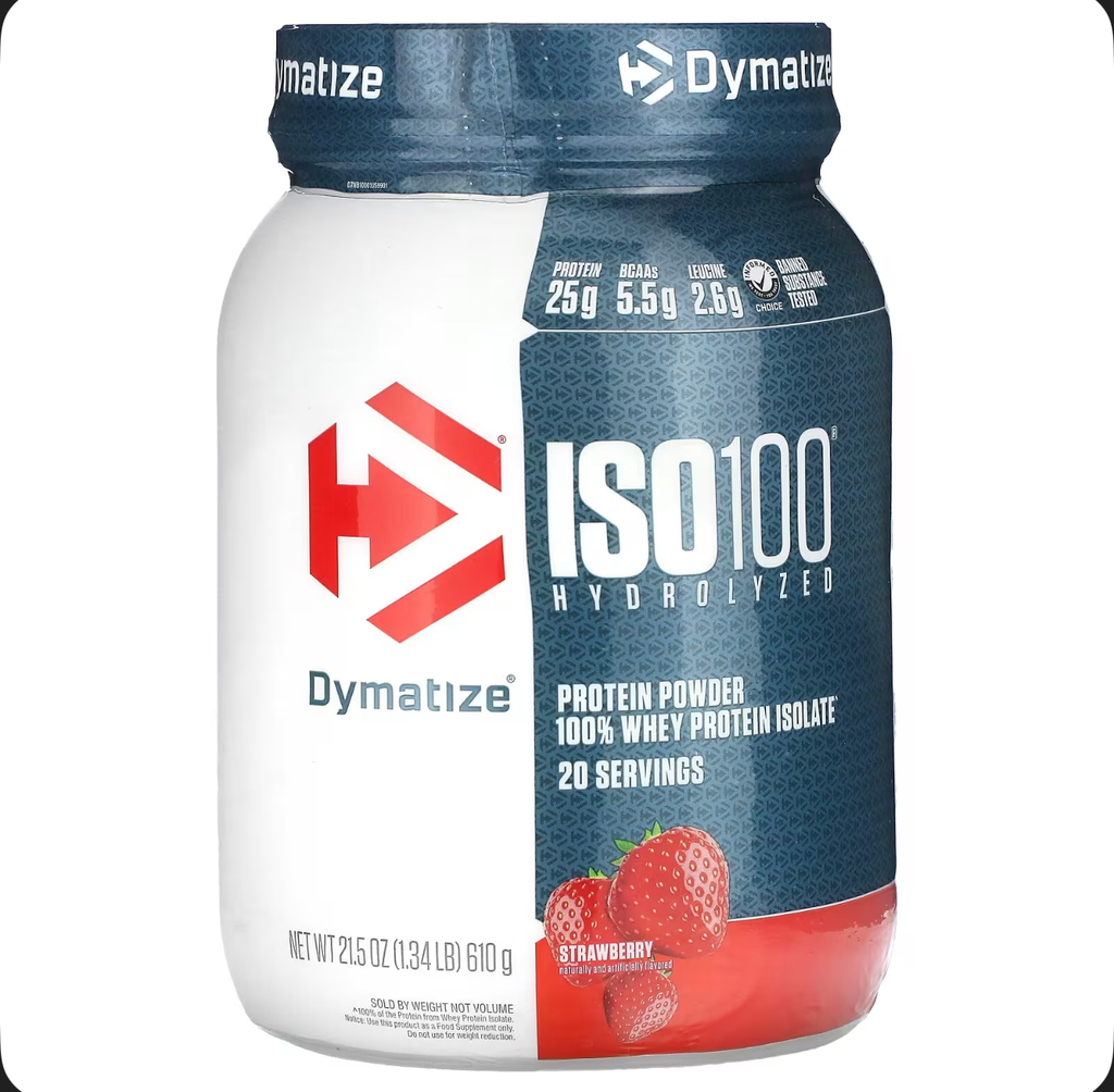 Dymatize ISO100® Hydrolyzed, 100% Whey Protein Isolate (Strawberry, 20 porciones(610g))