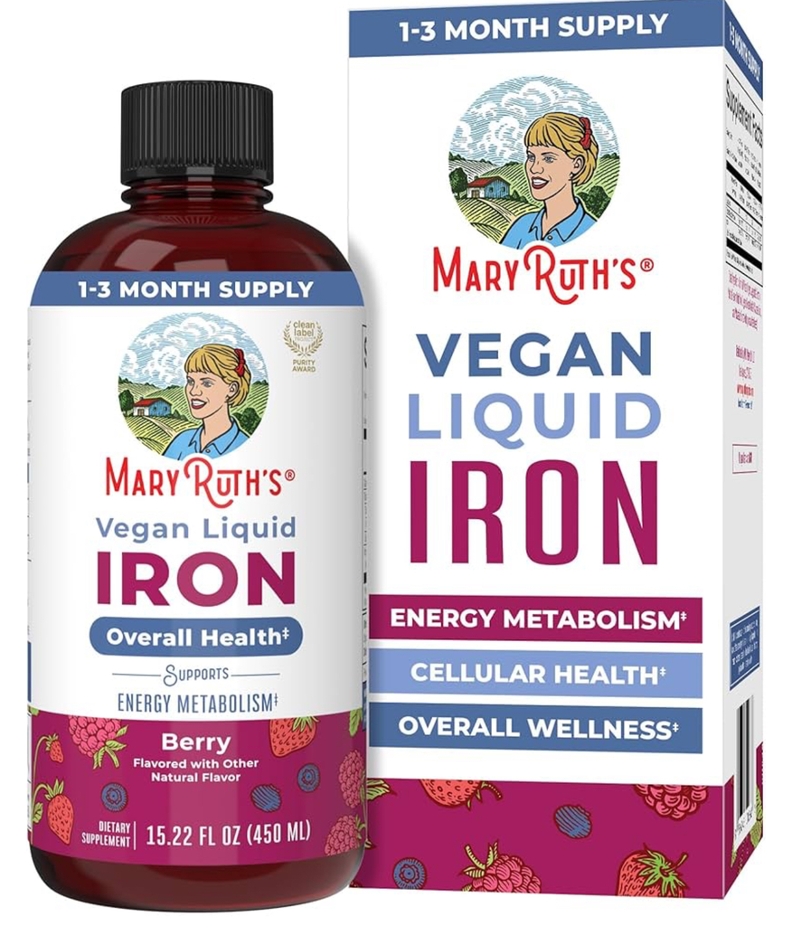 MaryRuth Organics Iron Supplement for Women Men & Kids (16 Fl Oz (473))