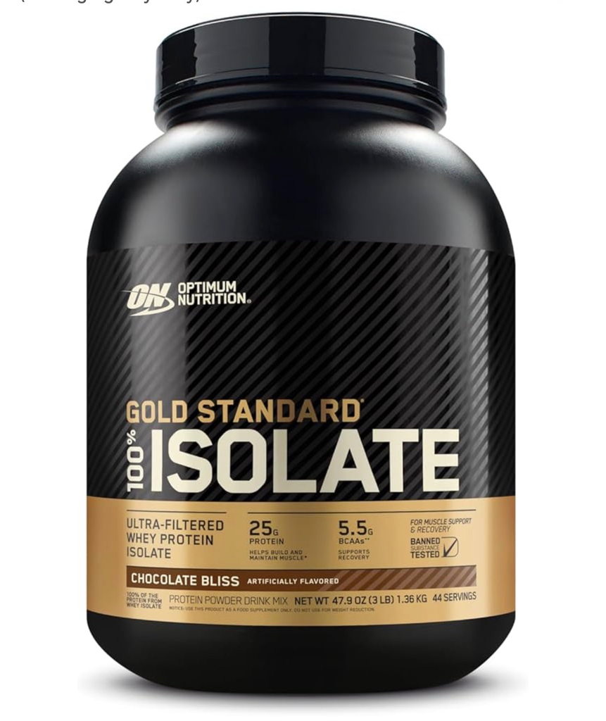 Optimum Nutrition Gold Standard 100% Isolate, Protein Powder