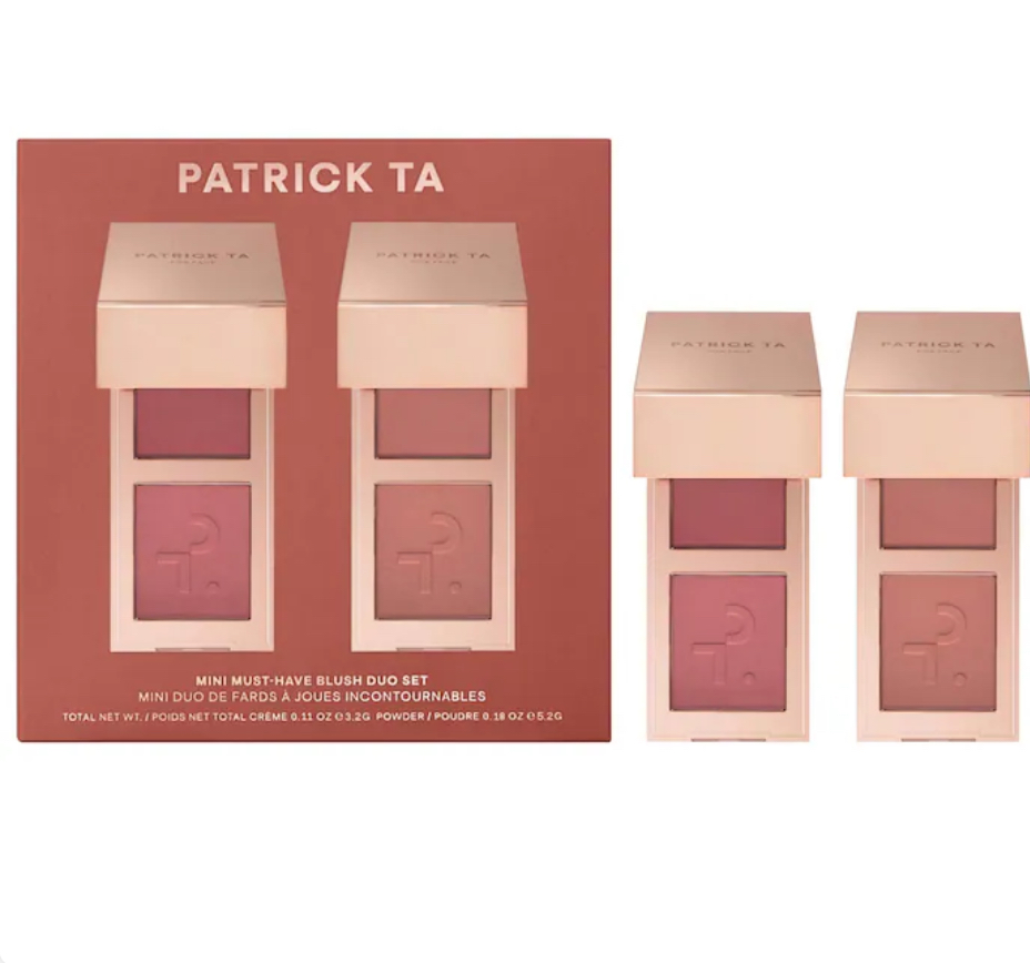 PATRICK TA  Mini Must-Have Major Headlines Double-Take Crème & Powder Blush Duo Set