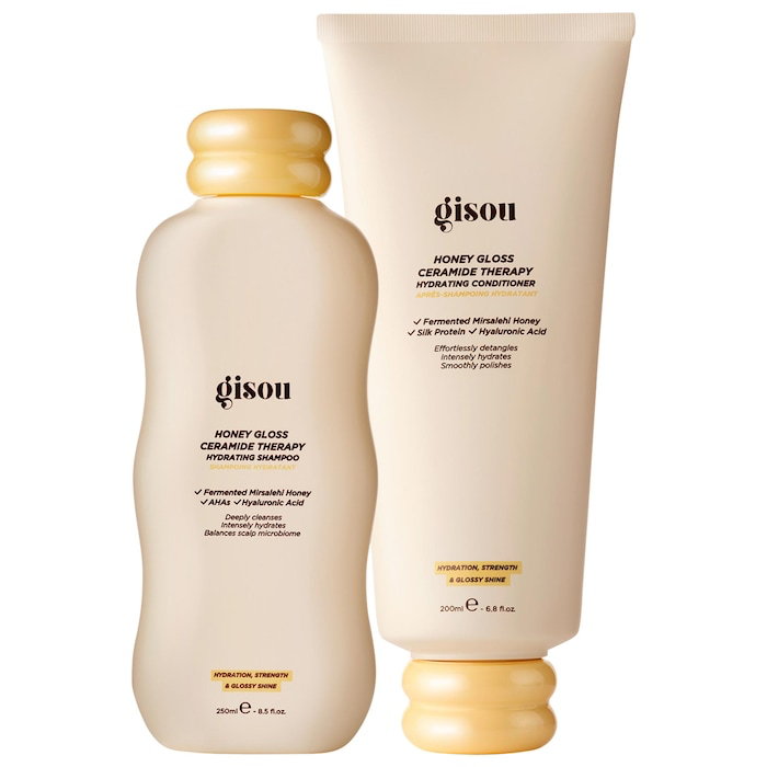 Gisou Honey Gloss Ceramide Therapy Hydrating Shampoo & Conditioner Duo