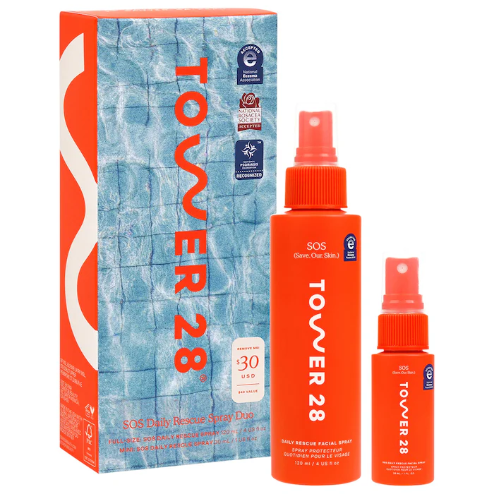 Tower 28 Beauty  SOS Hypochlorous Acid Spray Duo Skincare Set