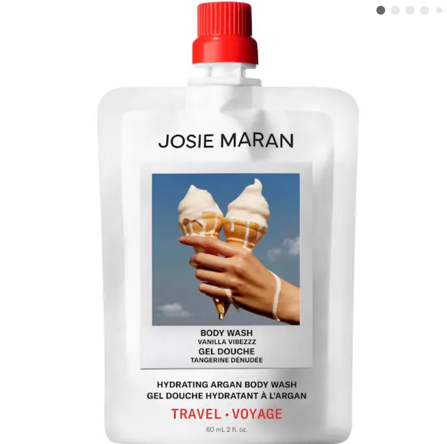 JOSIE MARAN Mini Vanilla Vibezzz - Hydrating + Cleansing Argan Refillable Body Wash