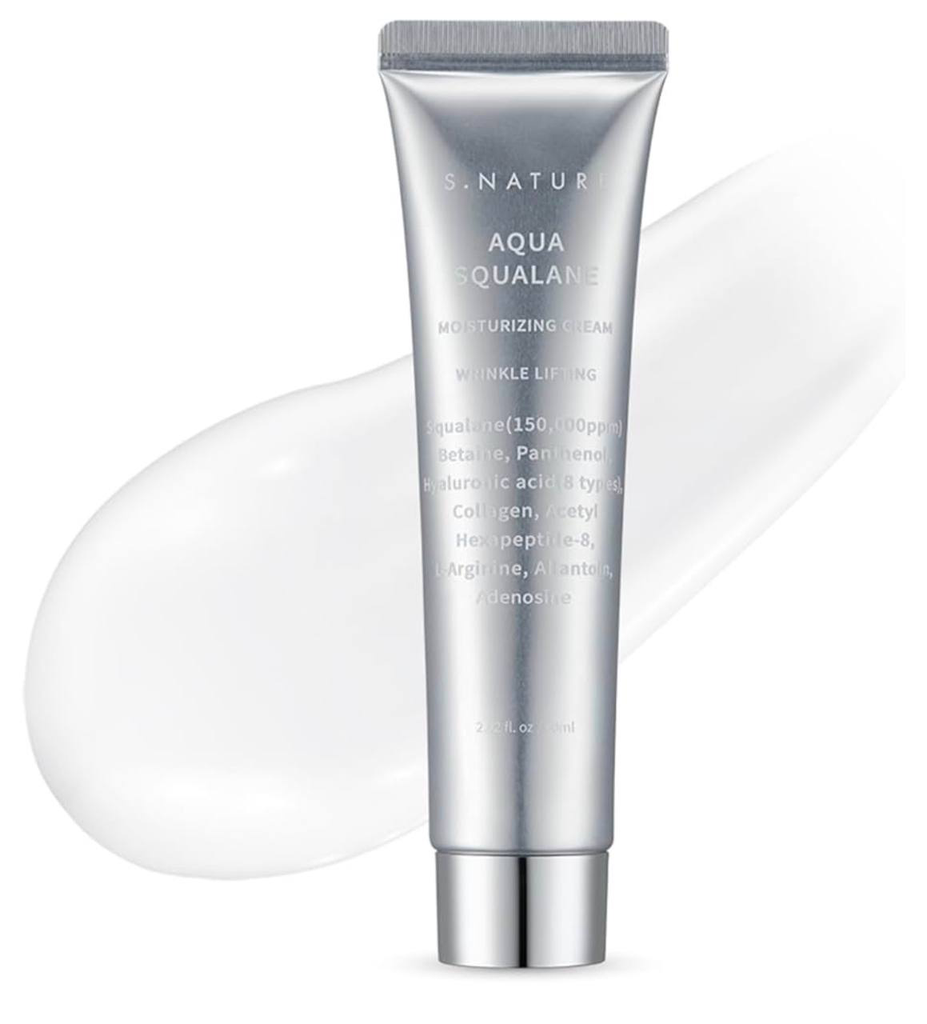 S.NATURE Pore Refining Moisturizer for Dry & Sensitive Skin – Squalane Hydrating Face Cream