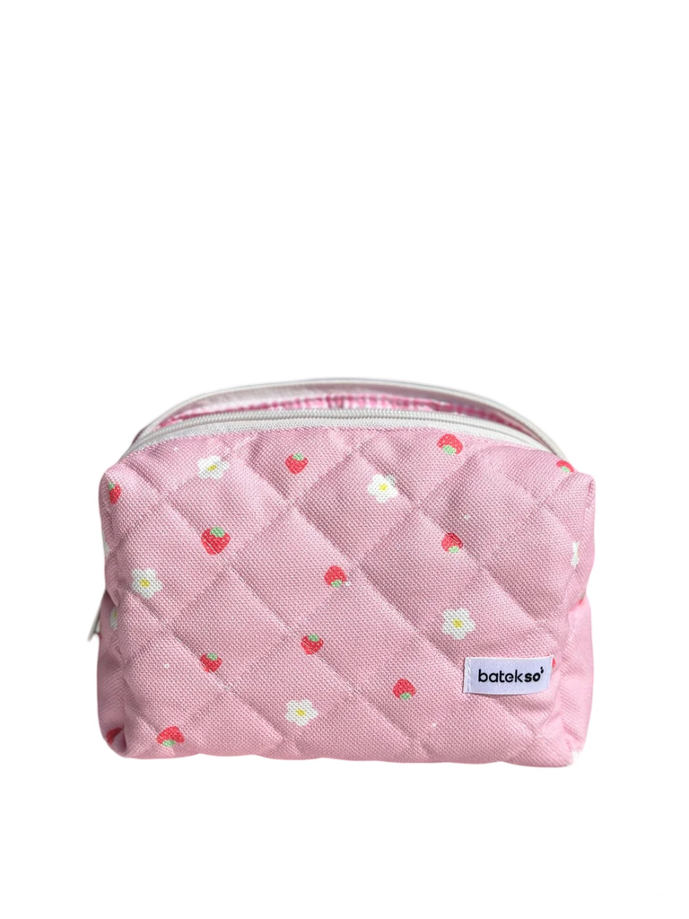 BATEKSO -  Strawberry Patterned Makeup Bag