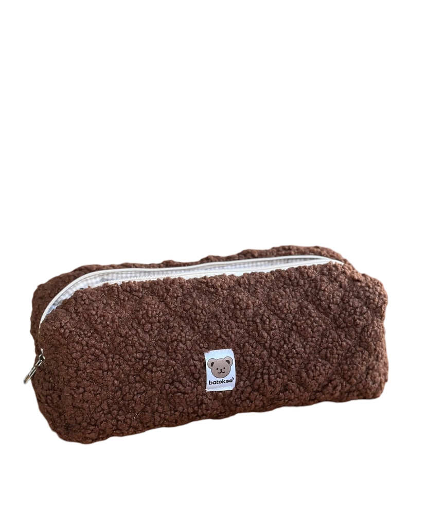 Brown Teddy Travel make up Bag