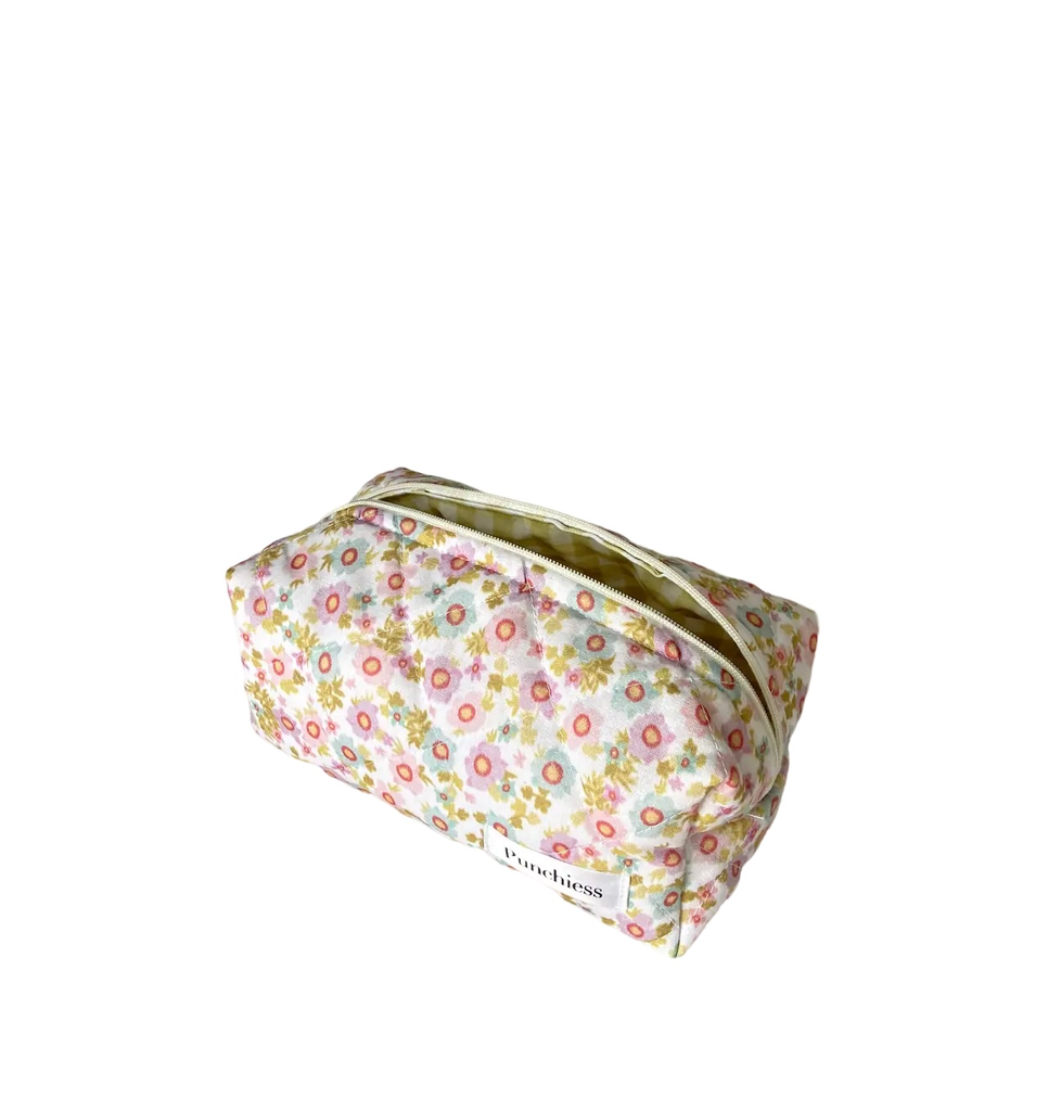 Pastel Floral Makeup Bag 