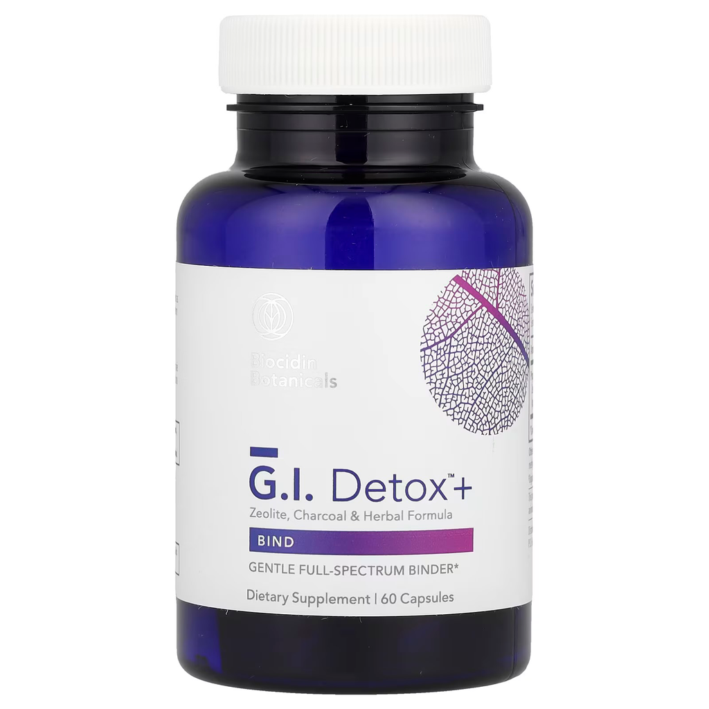 Biocidin botanicals G.I. Detox™ +, Zeolite, Charcoal & Herbal Formula, 60 Capsules