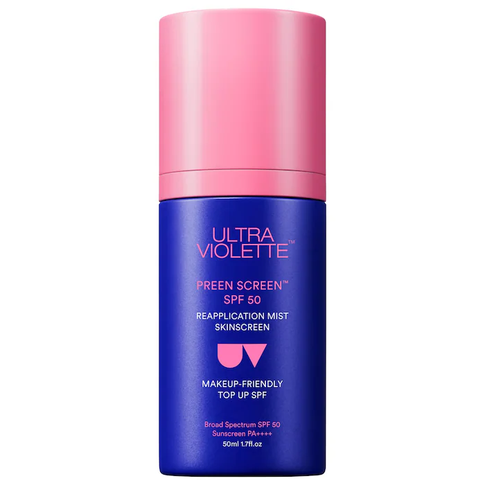 Ultra Violette  Preen Screen SPF 50 Facial Sunscreen Mist With Niacinamide