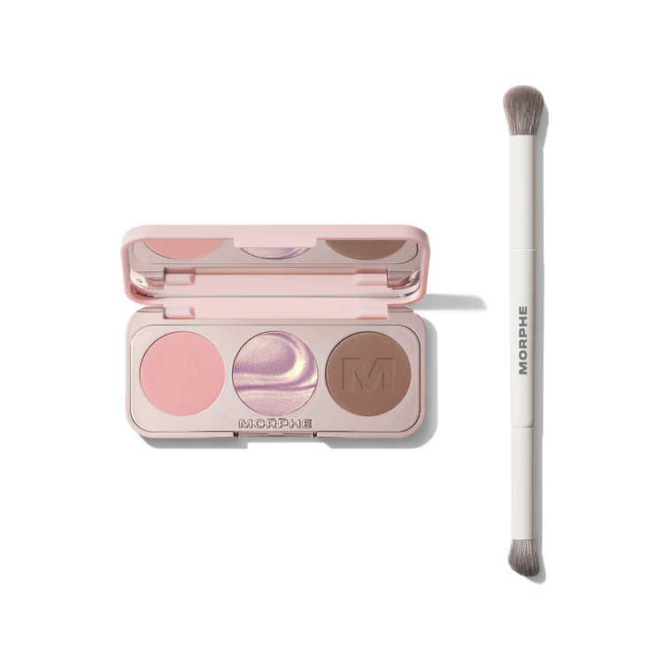 Morphe CHROMAPLUS EYESHADOW TRIO & M300 DUAL-ENDED EYESHADOW BRUSH BUNDLE