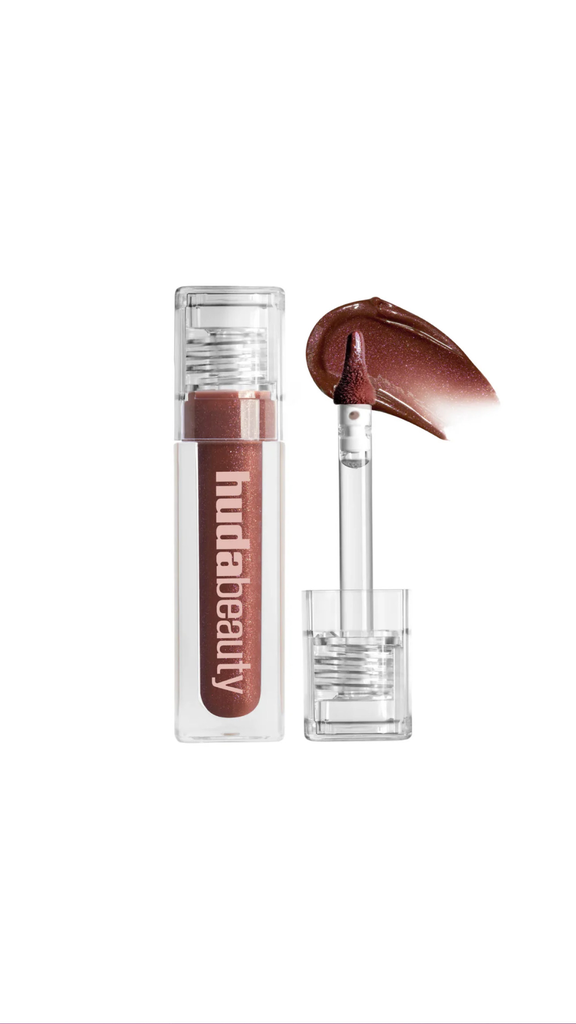 HUDA BEAUTY  Faux Filler Shiny Non-Sticky Lip Gloss (She fire)