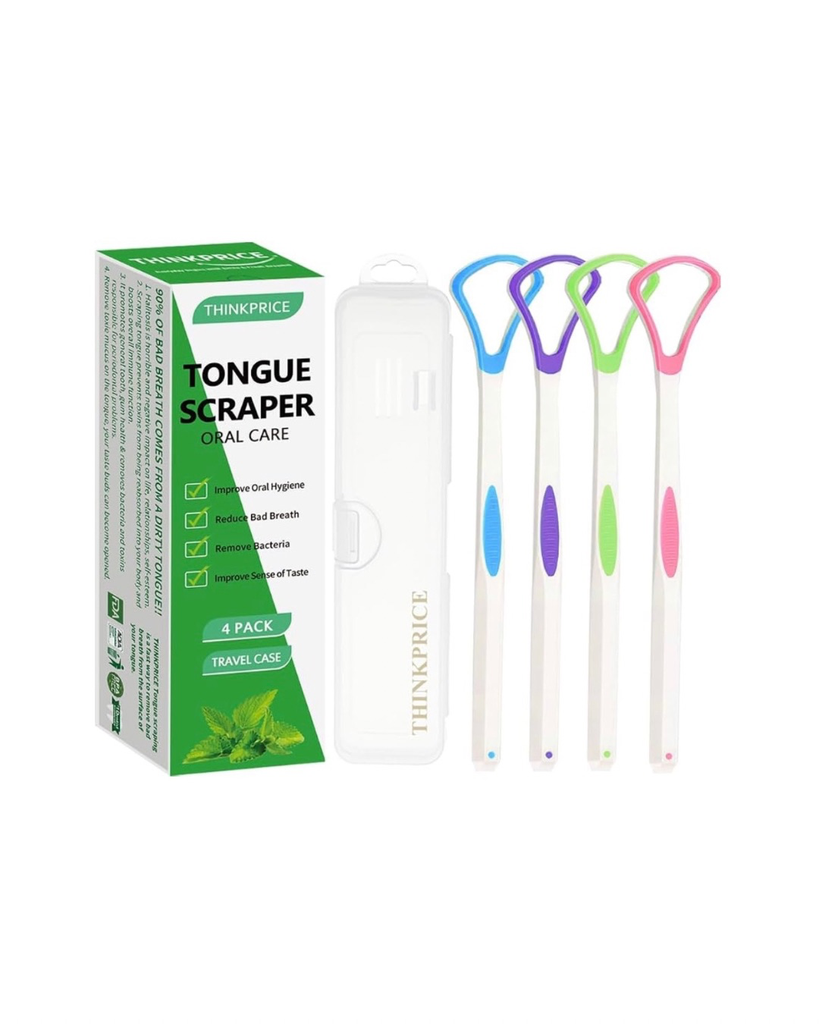 THINKPRICE Tongue Scraper Cleaner 100% BPA Free Tongue Scrapers