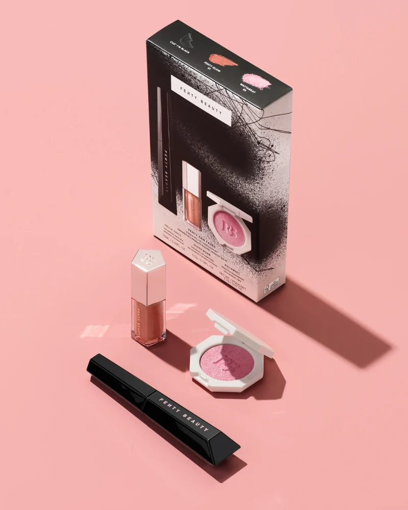 Fenty beauty FENTY FAM FAVES 3-PIECE EYE, LIP + HIGHLIGHTER SET