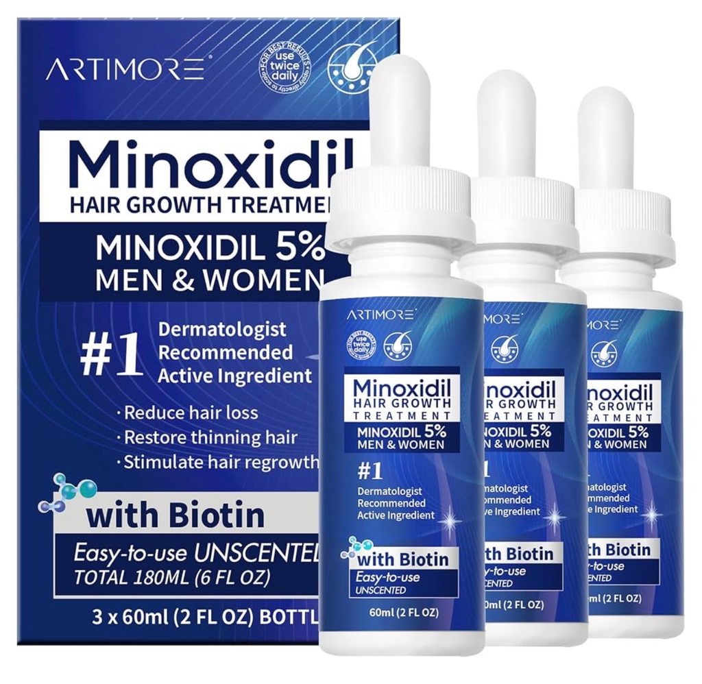 Artimore 5% Minoxidil Hair Growth Serum for Men & Women
