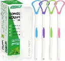 Tongue Scraper Cleaner 100% BPA Free Tongue Scrapers with Travel Handy Case 