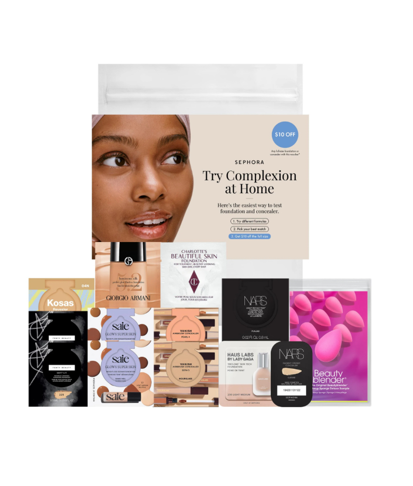 Sephora favourite Complexion Try-On Sample Bag With Redeemable Voucher