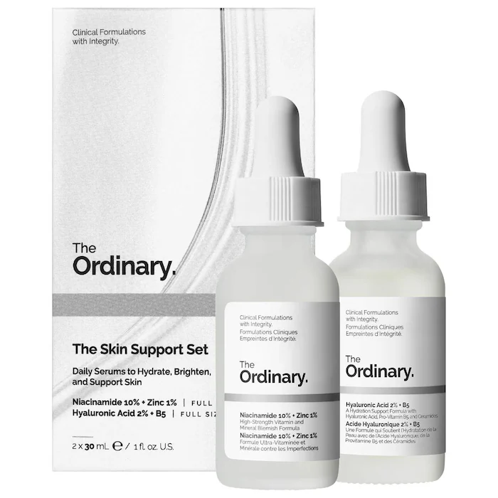 The Ordinary  The Skin Support Set with Niacinamide + Hyaluronic Acid