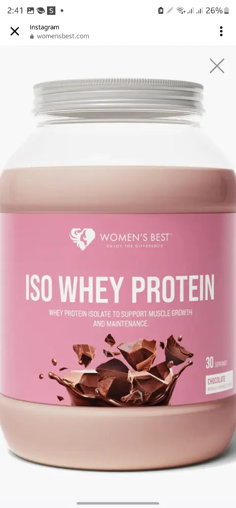Womens best Iso Whey Protein (chocolate )