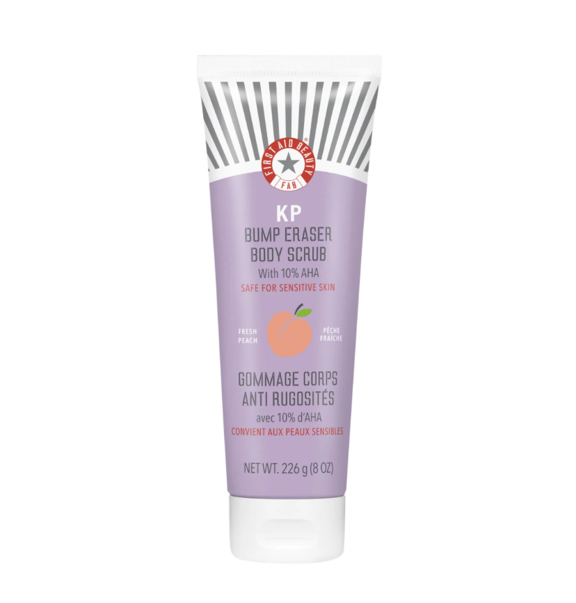 First Aid Beauty KP Bump Eraser Body Scrub with 10% AHA – Peach