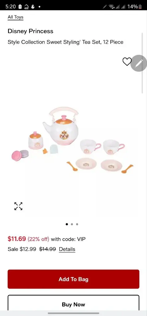 Disney Princess tea set 