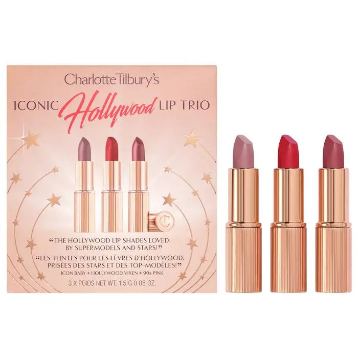 Charlotte Tilbury iconic hollweyood limited edtion kit (mini size lipstick)