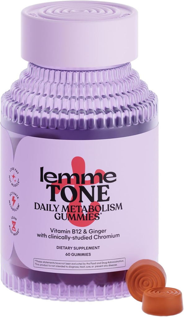 Lemme Tone Daily Metabolism Gummies Watermelon Apple Gummies (60 Count)