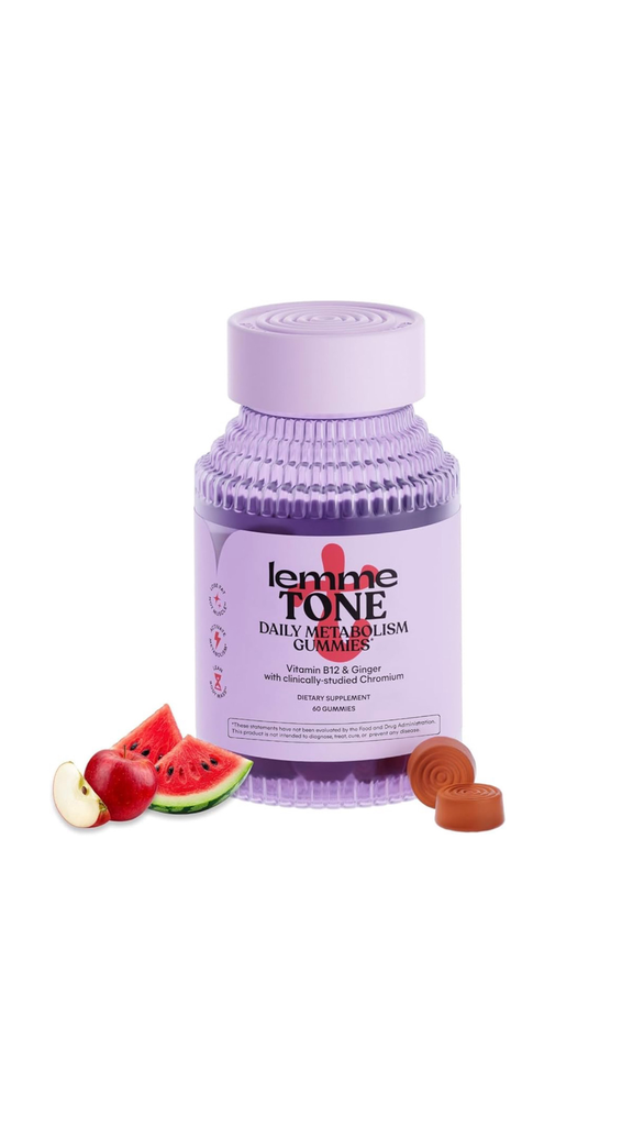 Lemme Tone Daily Metabolism Gummies Watermelon Apple Gummies (60 Count)