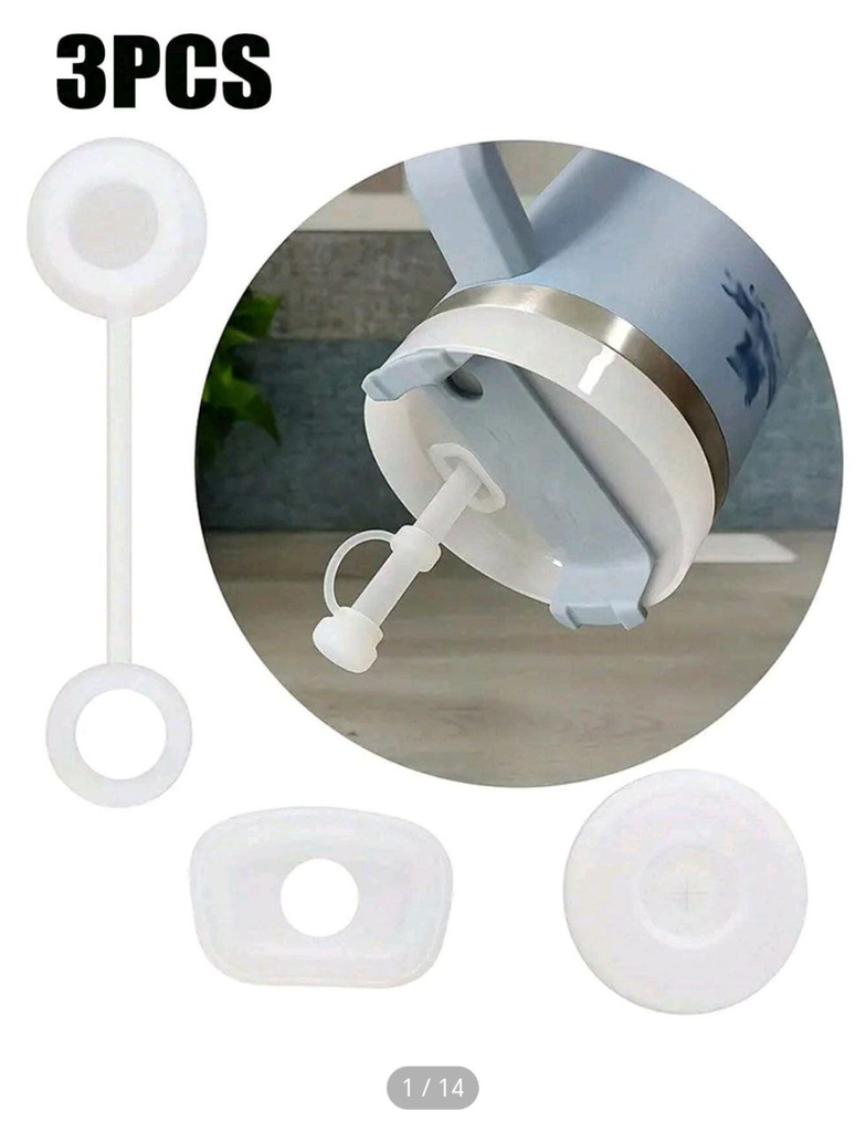 Cup Accessories: 2pcs Straw Lids, 2pcs Round Spill-Proof Lids