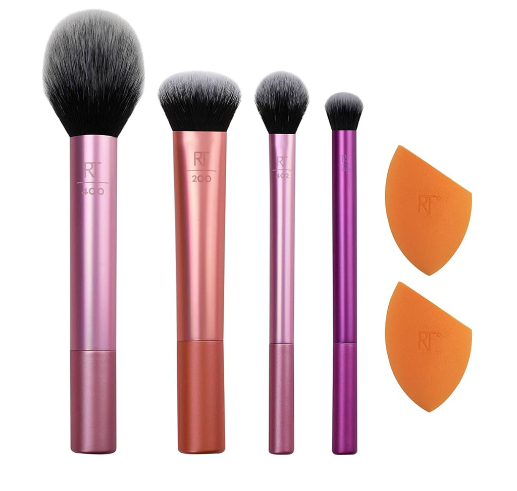 Real Techniques Makeup Brush Set with 2 Makeup Sponge Blenders