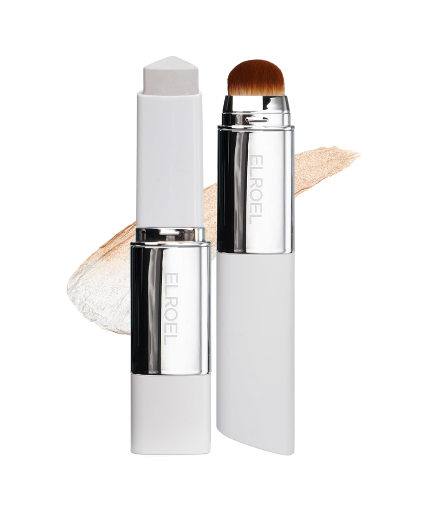 Elroel Blanc Cover Cream Stick V White - Korean Color-Changing Foundation Stick with Volufiline
