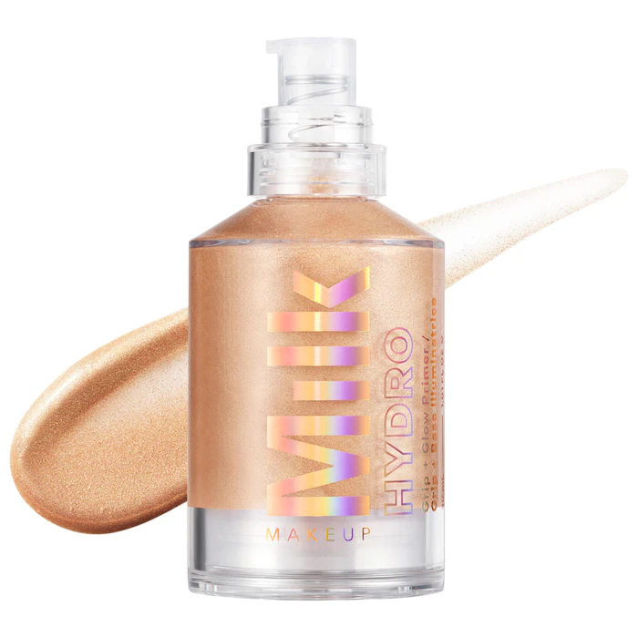 MILK MAKEUP 
Hydro Grip + Glow Illuminating Primer with Light-Reflecting Pearls